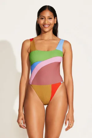 Double Layered Panels Low Drag Surface Texture Mika One Piece - Abstract Colorblock EcoRib BT