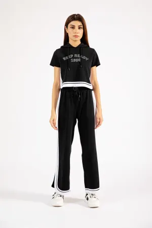 New Day City Soul CROPPED HOODIE WITH CONTRASTING DETAIL