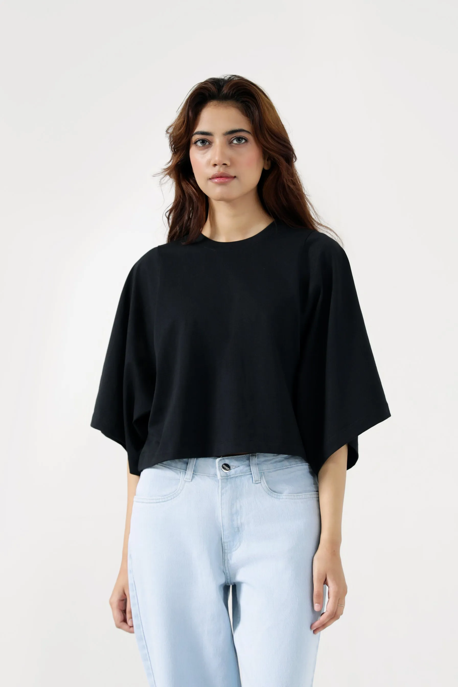 BOX FIT TEE WITH OVERSIZED ARMHOLE Cozy Pullover