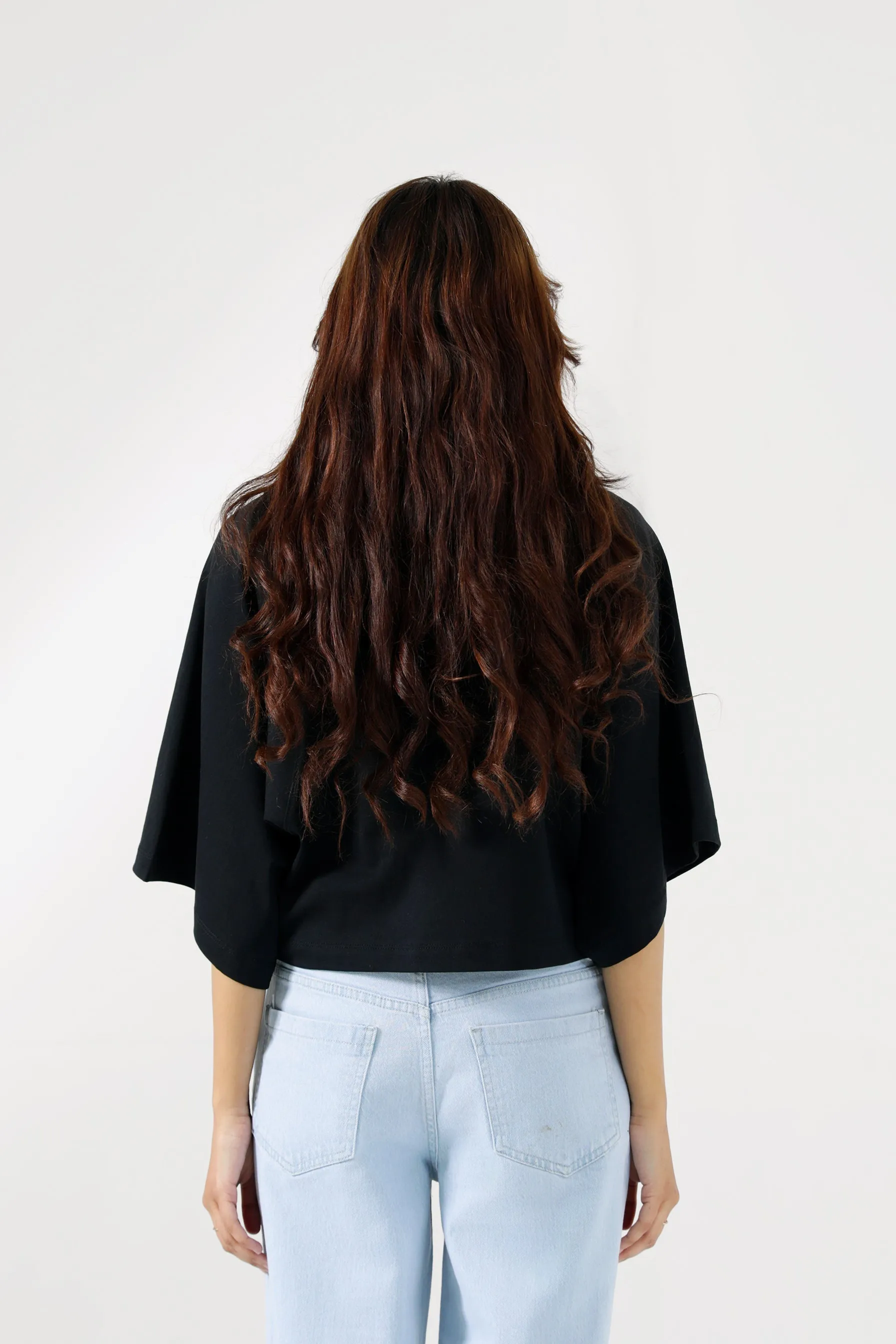 BOX FIT TEE WITH OVERSIZED ARMHOLE Japan Neat StaticResistantLining