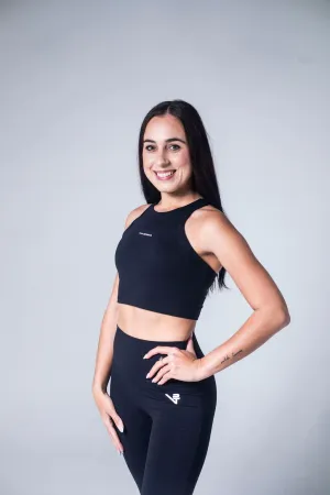 Cross Back Closure Minimalist fitness clothing Black Unity Tank sports bra