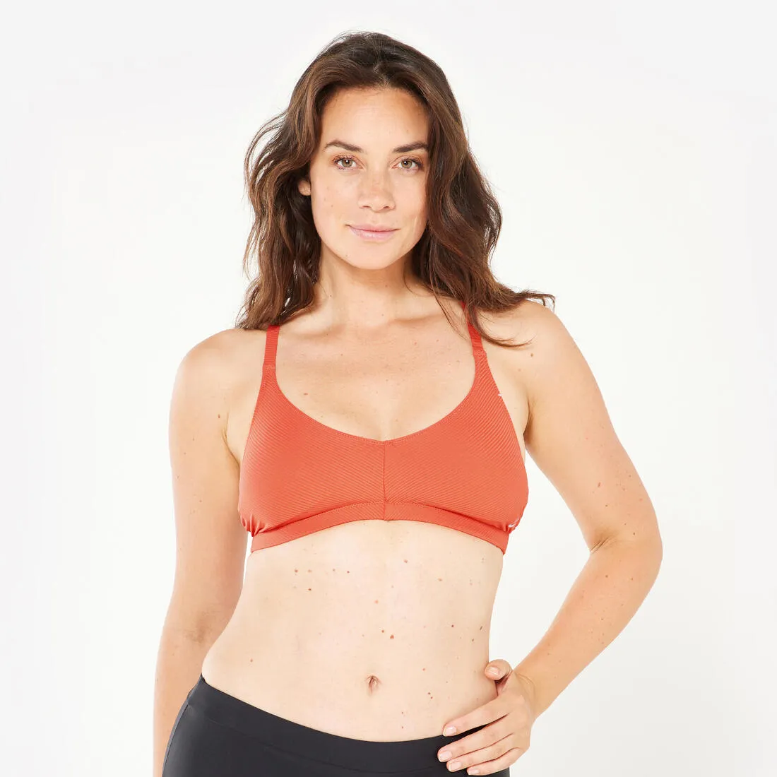 UV-protective Shape retention seams Top Bikini Sujetador Nataci??n Lila Simy Mujer Terracota Texturizado