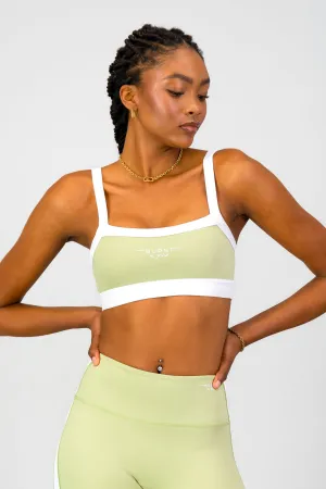 Burnt x You Sports Bra - Aloe technical fabric