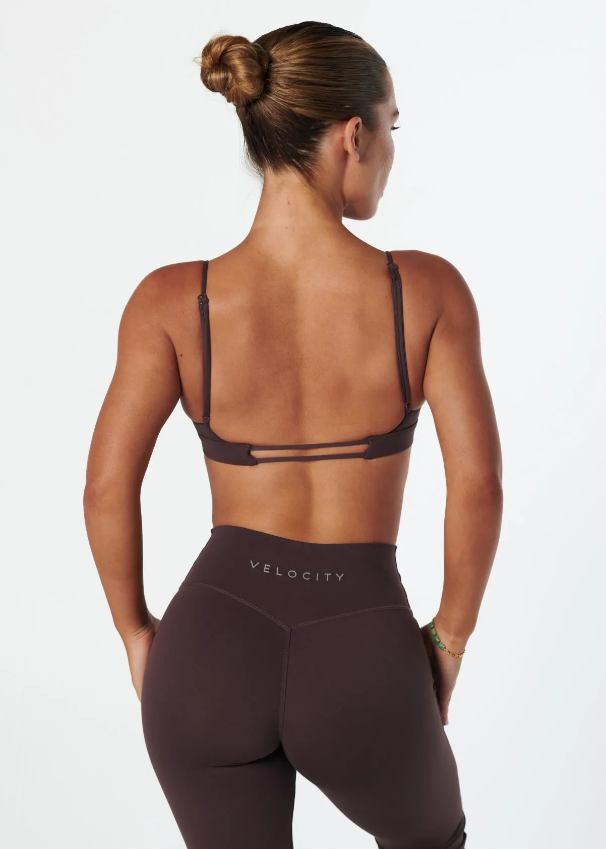 Decorated SERENE TRIANGLE BRA - COCOA