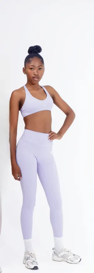 Lavender Infinity Line Sports Bra Halter neck Cardio workouts