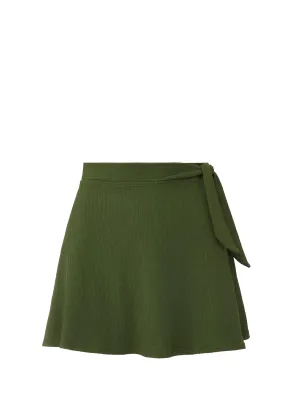 Quick Release Buckle Amy Swim Skirt Olive Texture
