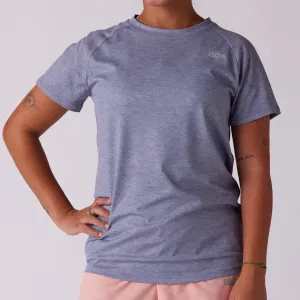 Women's Vapor Lite Tempo SS Tee - Heather Grey OdorControl Technology Antistatic