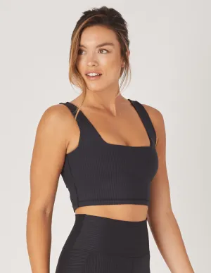 Glyder Cutting Edge Bra - Black Quick Dry Material Soft Microfiber Front Zip Closure