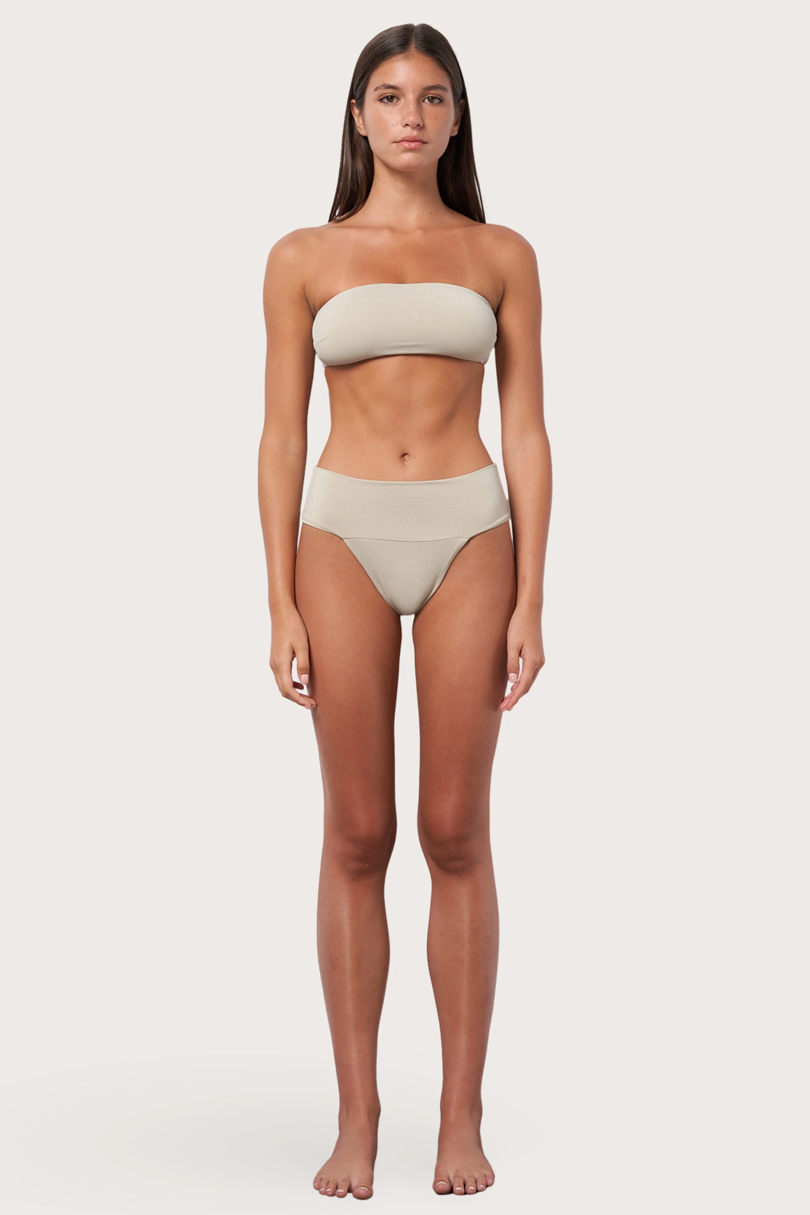 Convertible Strap System Banded Waist Bottom - Shimmer