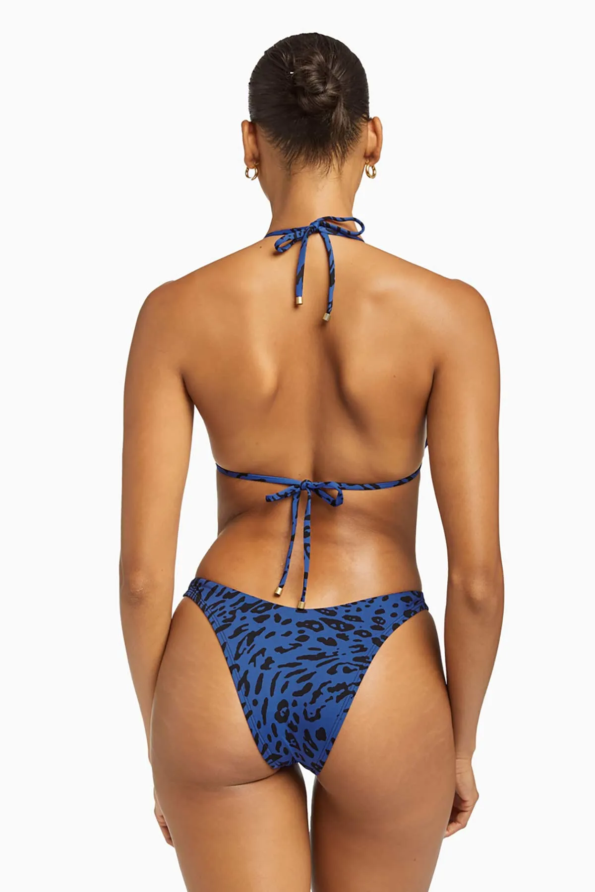 Smooth Edge Finish Minimalist Silhouette California High Leg Bottom - Sea Leopard EcoRib