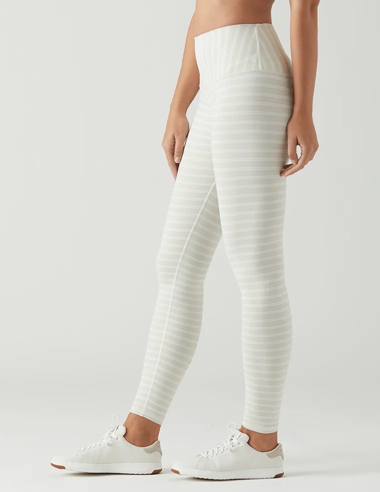 Glyder Sultry Legging - Creme/White Pinstripe Quick Drying Extra Soft Winter Sports