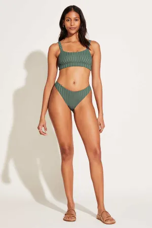 Chlorine Resistant Material High Compression Support Isla Bottom - Aloe Green SuperRib
