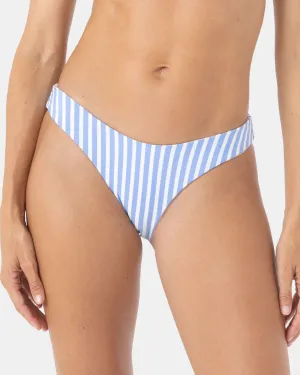 Anti Fade Coating Chlorine Resistant Material Pacific Coast Highway Reversible Scoop Moderate Bikini Bottom - Orange Blue