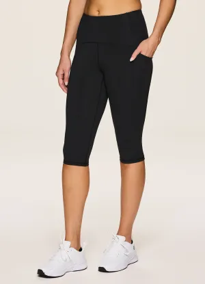 Tech Flex Ultra Hold Cropped Capri Anti Pilling Treatment Comfy Fit