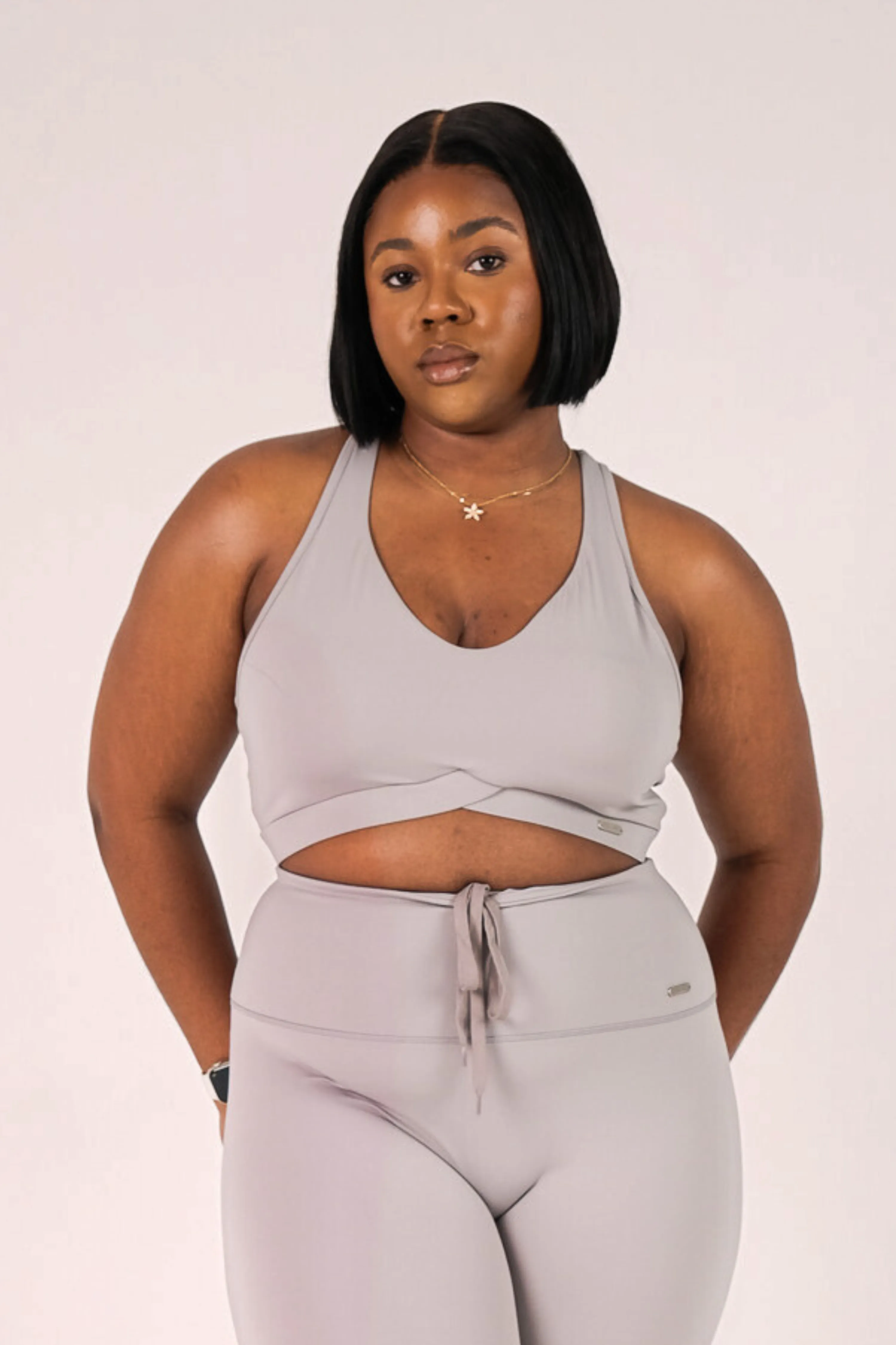 Lightweight Performance Material Non-Slip Fabric Tierra Sports Bra Koala