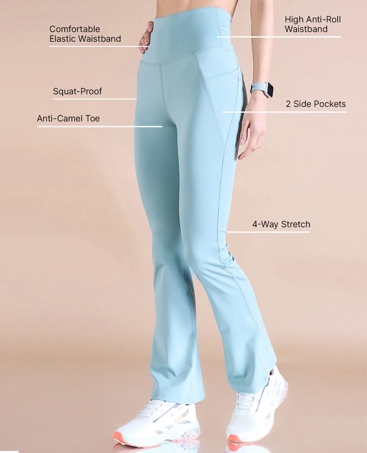 Core Basic Women Stretchable Flared Pants
