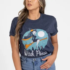 Active Trend Women's Witch, Please Boyfriend Fit T-Shirt - Navy