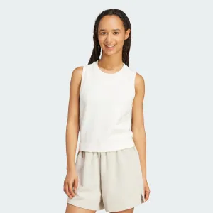 Adidas Women's Soft Lux All Szn White Tank water storage round shape