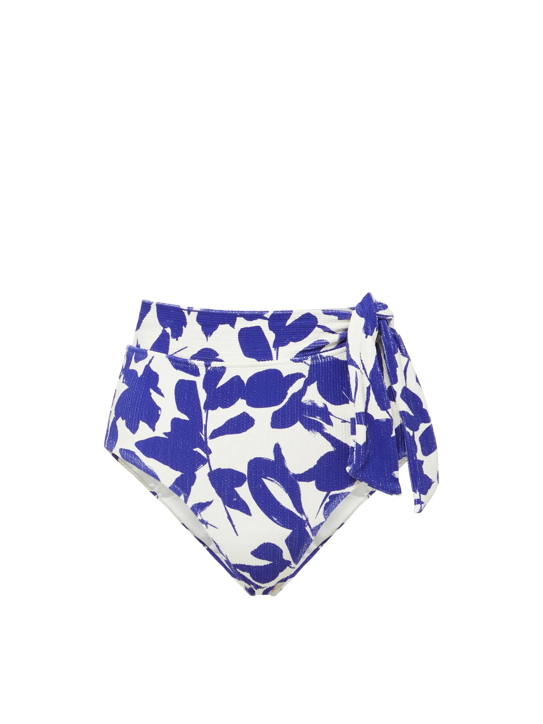 Water Resistant Lining Side Tie High Waist Bottom Moraea Garden Texture