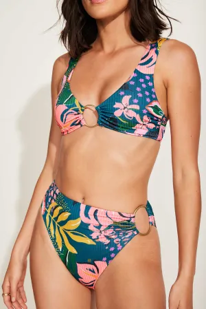 Skylar Top - Painted Jungle EcoRib BT Ultra Fine Mesh Insert Adjustable Straps