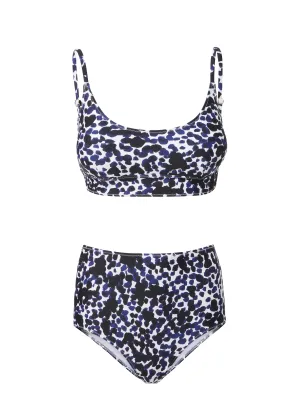 Erika Top   Classic High Waist Bottom in Animal Dot Zero Gravity Fit