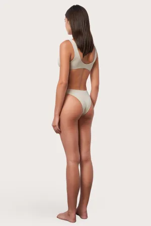 Seamless construction High Hip Bikini Bottom - Shimmer
