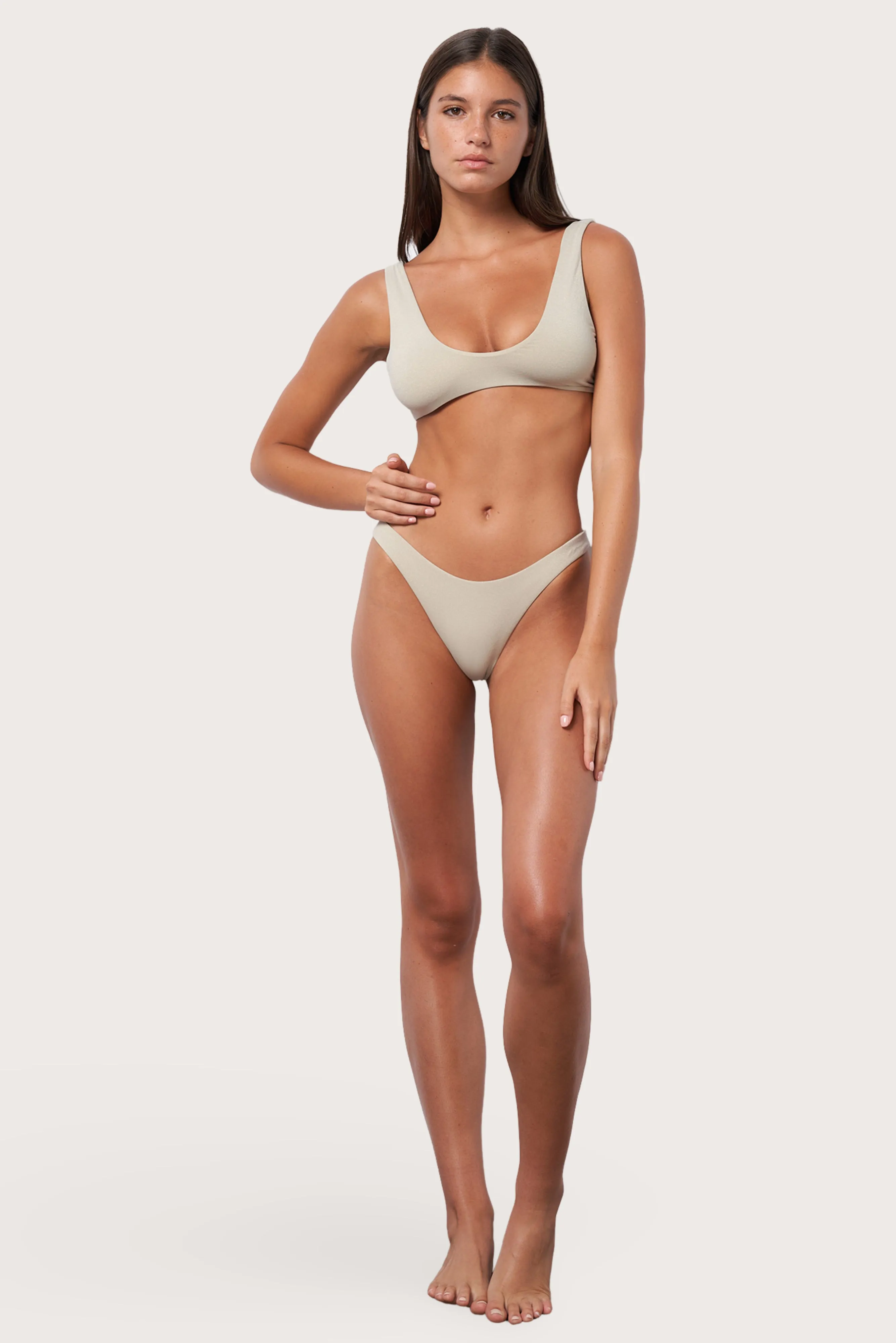 High Hip Bikini Bottom - Shimmer Zero Gravity Feel Lightweight Construction