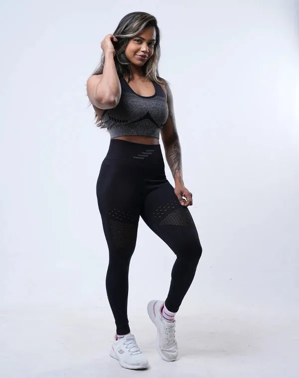 JAGS Seamless Legging Body Shaper - Mesh Black City Walk Skin Friendly