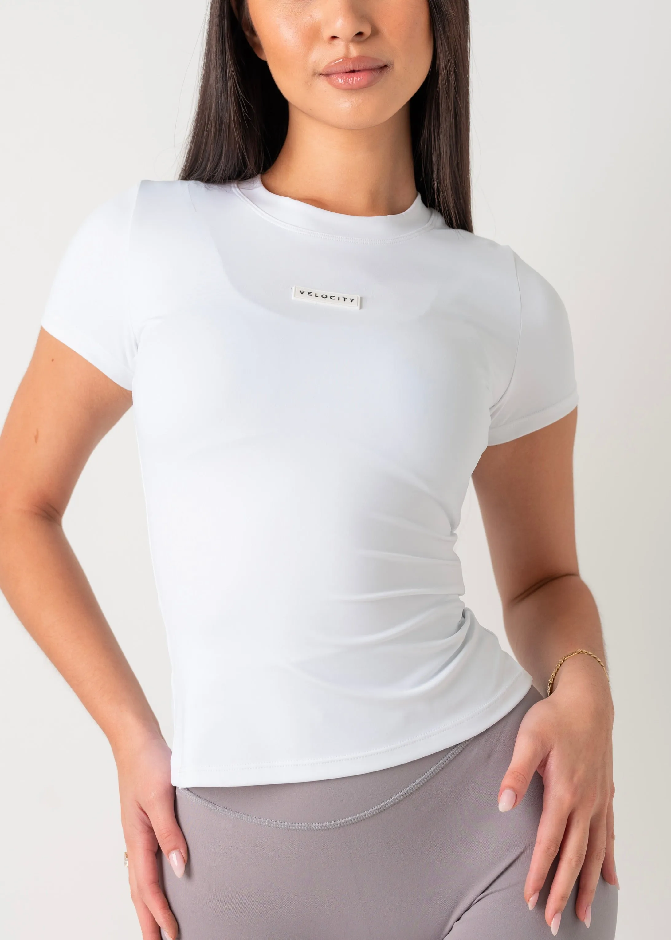 SS FITTED TEE - WHITE Classic Shirt Sleek Style