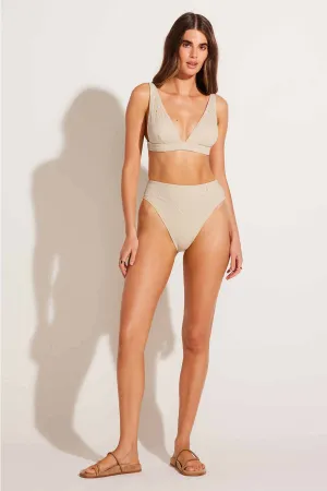 Removable Padding Hypoallergenic Lining Barcelona High Waist Bottom - Natural Calico Crochet