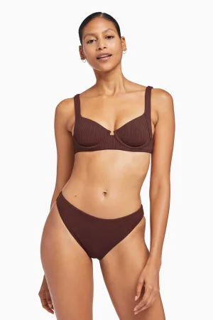 Double Layered Cups Quick Dry Technology Midori Bottom - Chocolate EcoRib