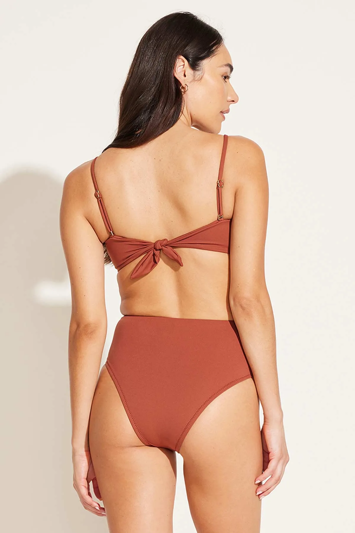 Smooth Silicone Grip Eco Friendly Dye Process Mila Bandeau Top - Copper Brown BioSculpt