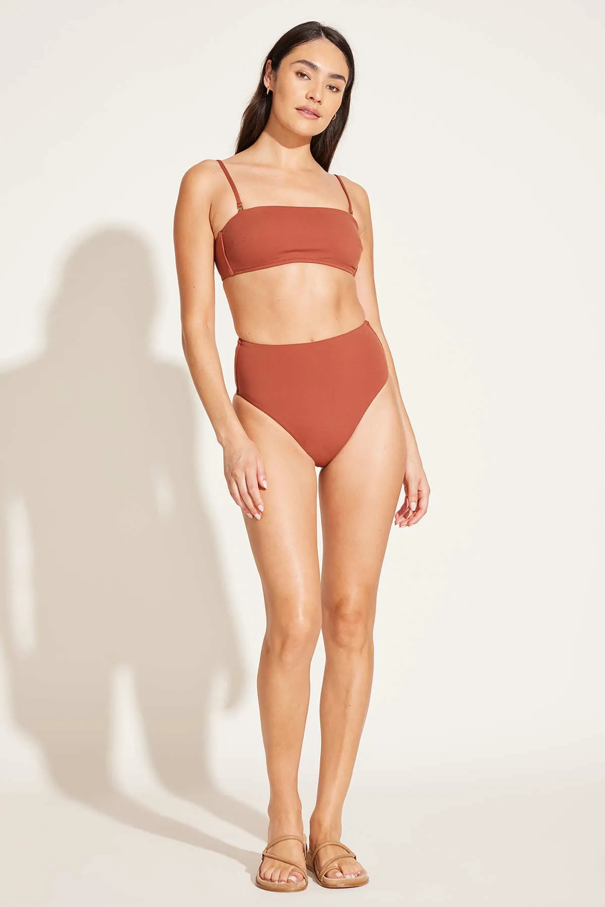 Mila Bandeau Top - Copper Brown BioSculpt Full Coverage Bottom