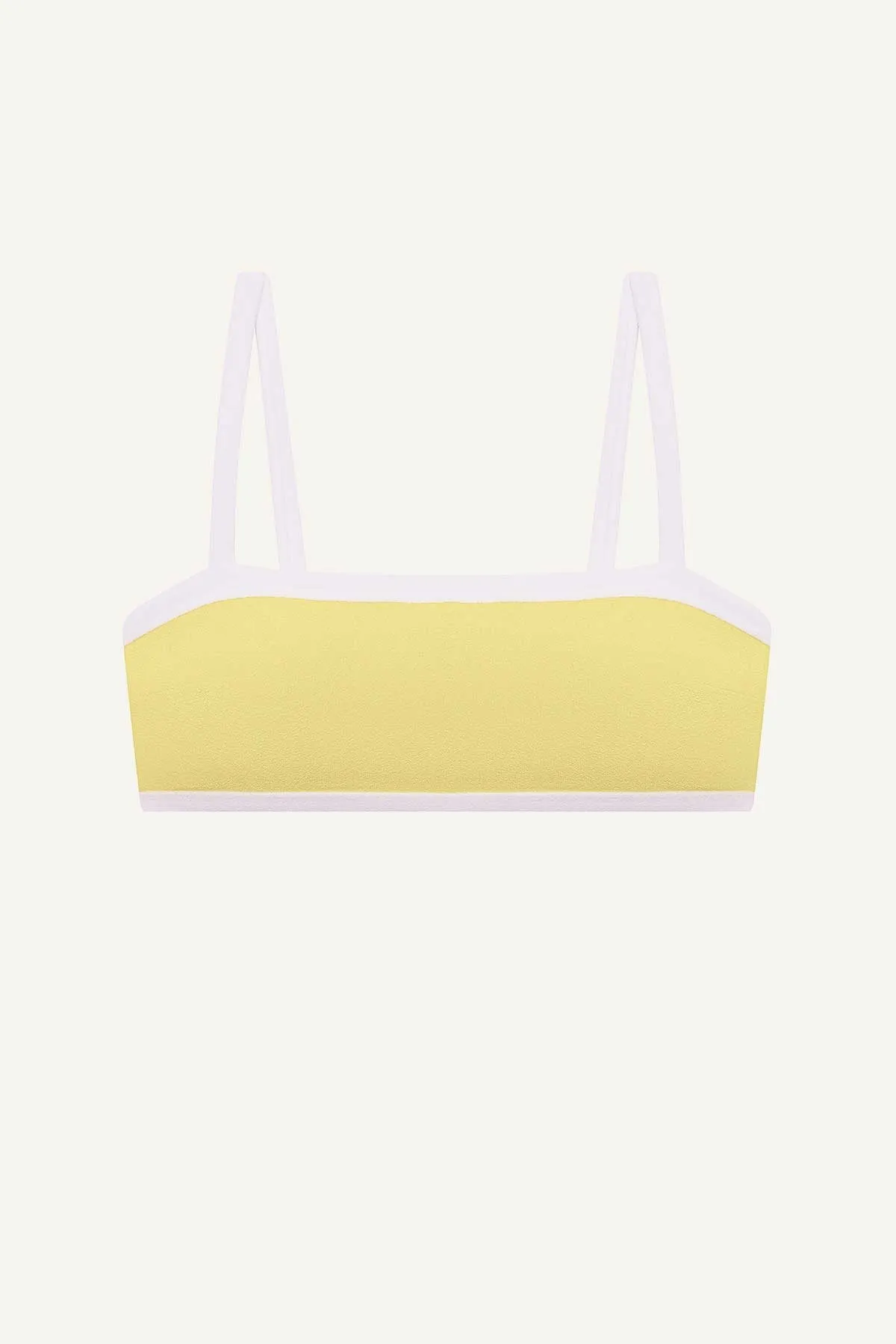 Zero Gravity Feel Poppy Bralette - Banana Cream Beachside Terry