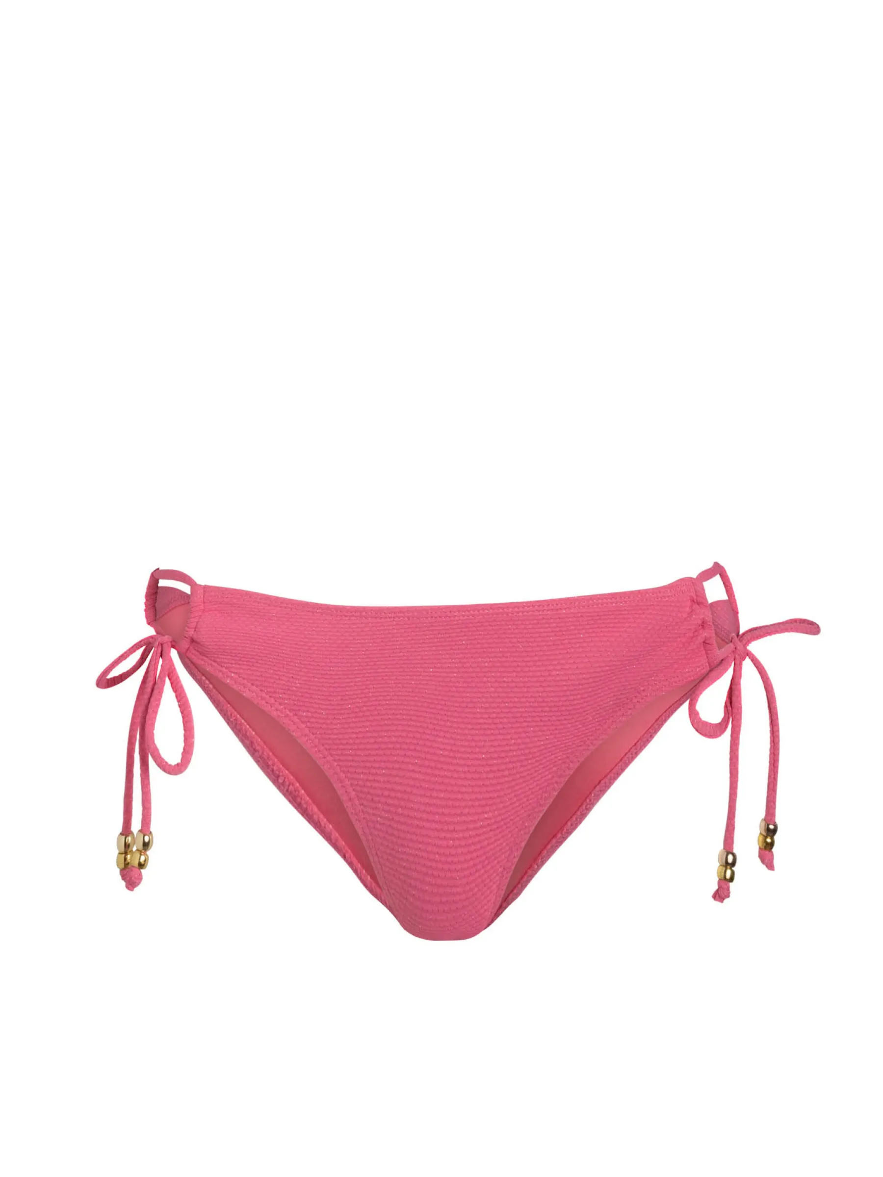 Rash Free Fabric Chlorine Resistant Material Taryn Bottom In Hibiscus Metallic