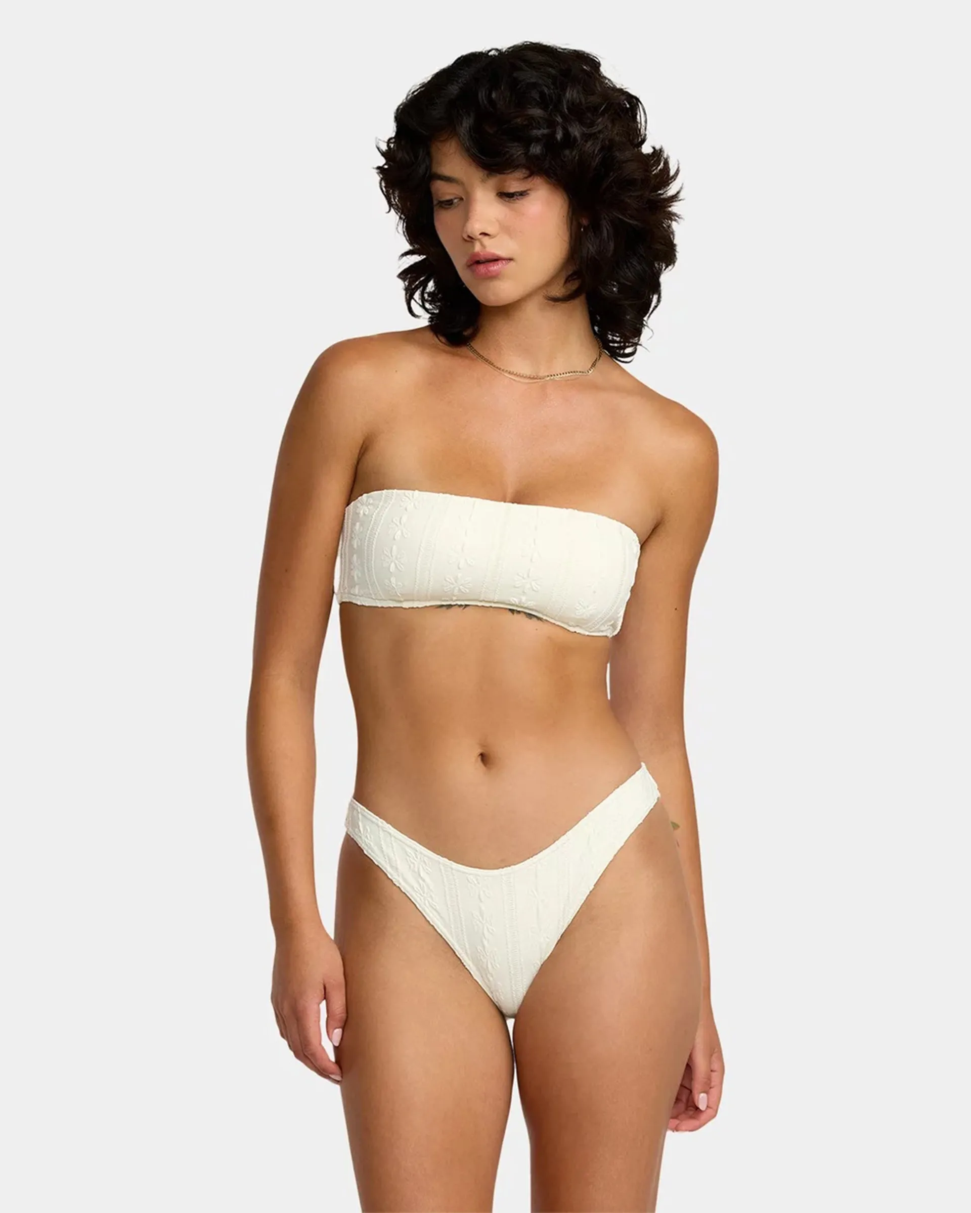Sweetness Medium French Bikini Bottom - Vanilla Latte Stacked Cushioning Hygienic Lining