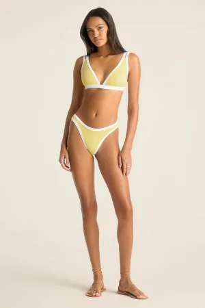 Layered Support System Dawn High Leg Bottom - Banana Cream Beachside Terry