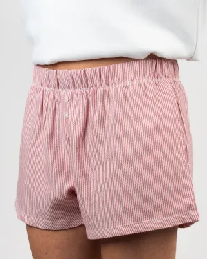 Anti Static Finish Red Amour Shorts - Red Stripes