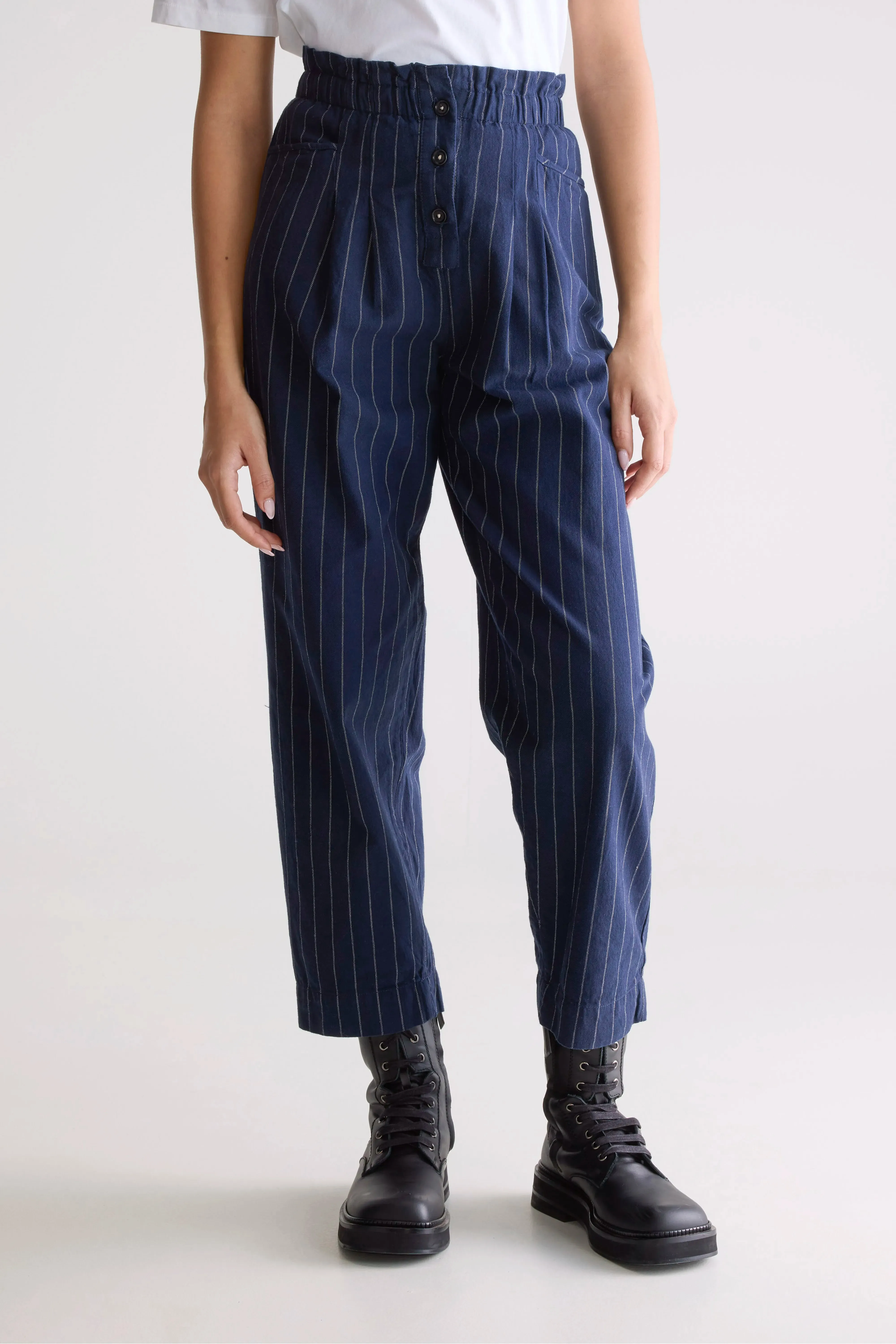Casual Layer Lilo paperbag trousers (252 / W / STRIPE A)