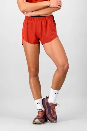 Casual Elegance Belt loops Venture Women's Run Short - Terracotta