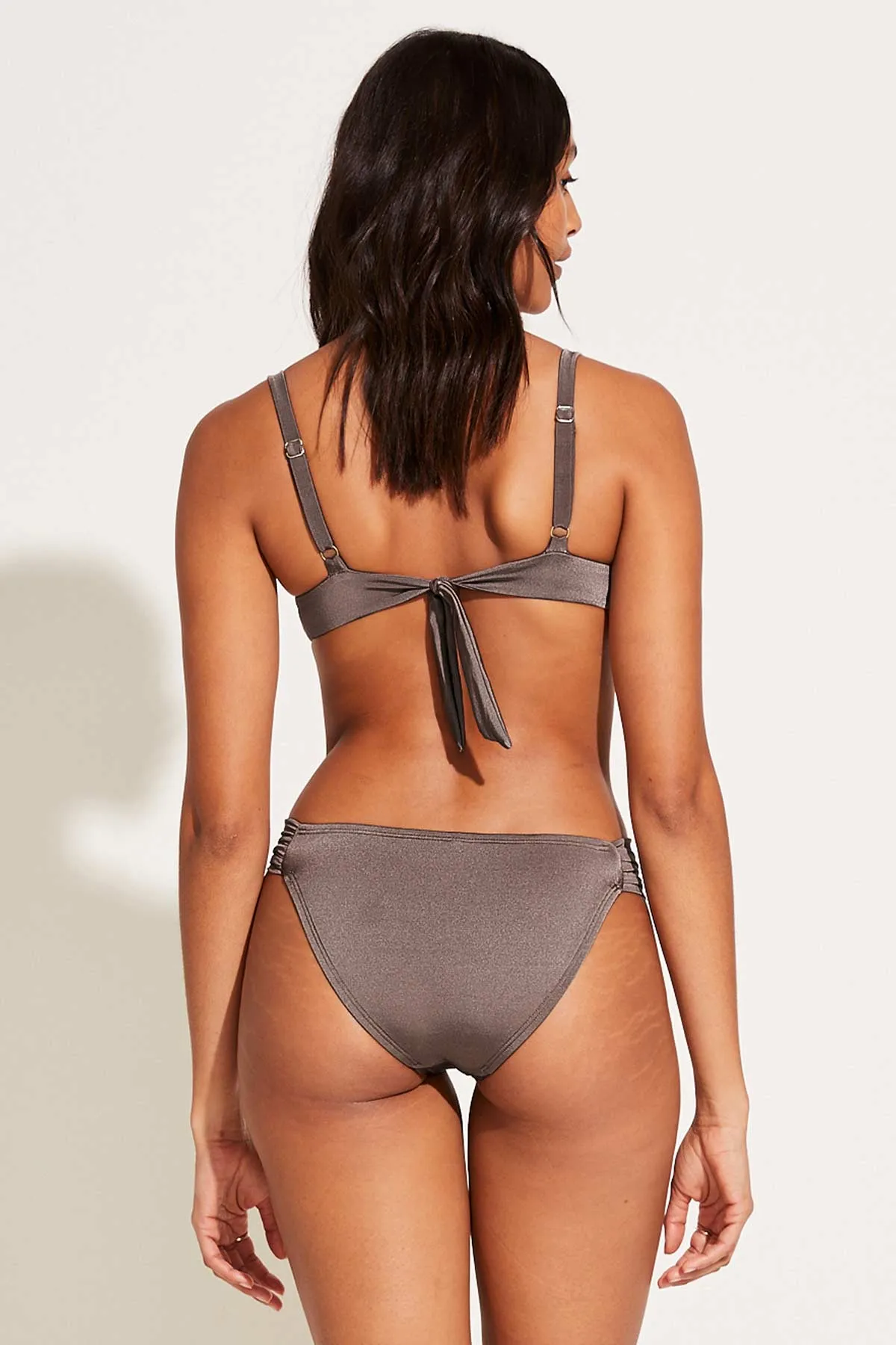 Gemma Ruched Bottom Full Coverage - Mineral Shimmer EcoLux Long Last Shape