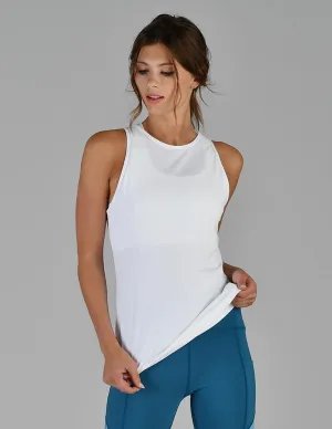 Glyder Moral Tank - White HighDensity Padding