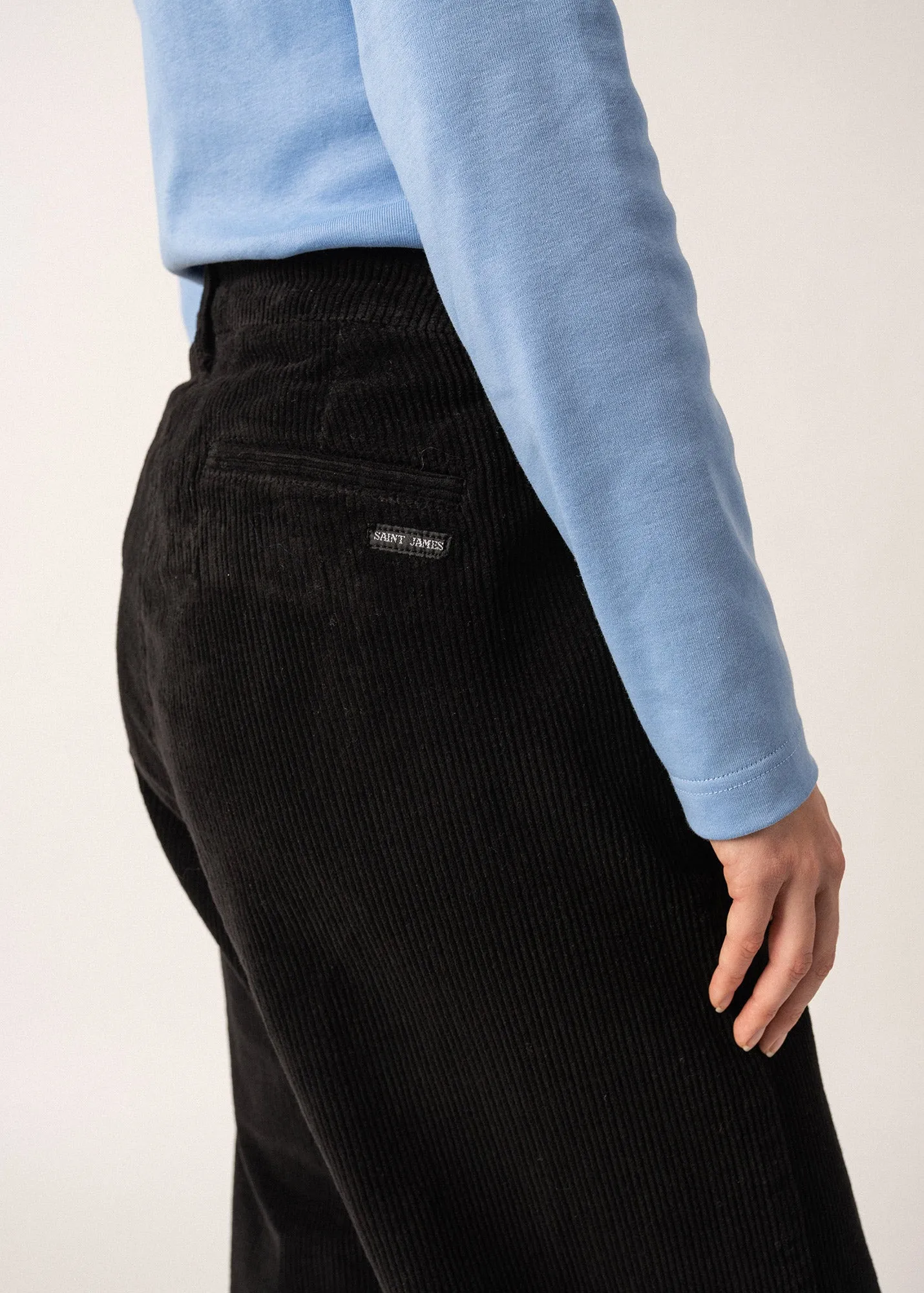 Tess Velvet Trousers - straight cut (NOIR) LowProfile Design BreathableMesh