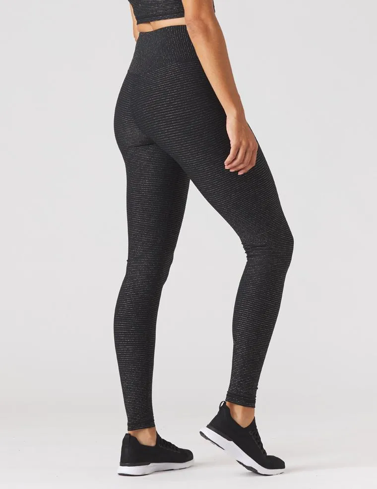 Cool Tone Glyder Vintage Sultry Legging - Black/Gold Shimmer