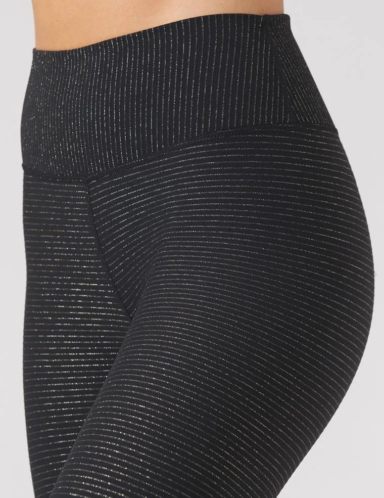 Glyder Vintage Sultry Legging - Black/Gold Shimmer Easy Flex