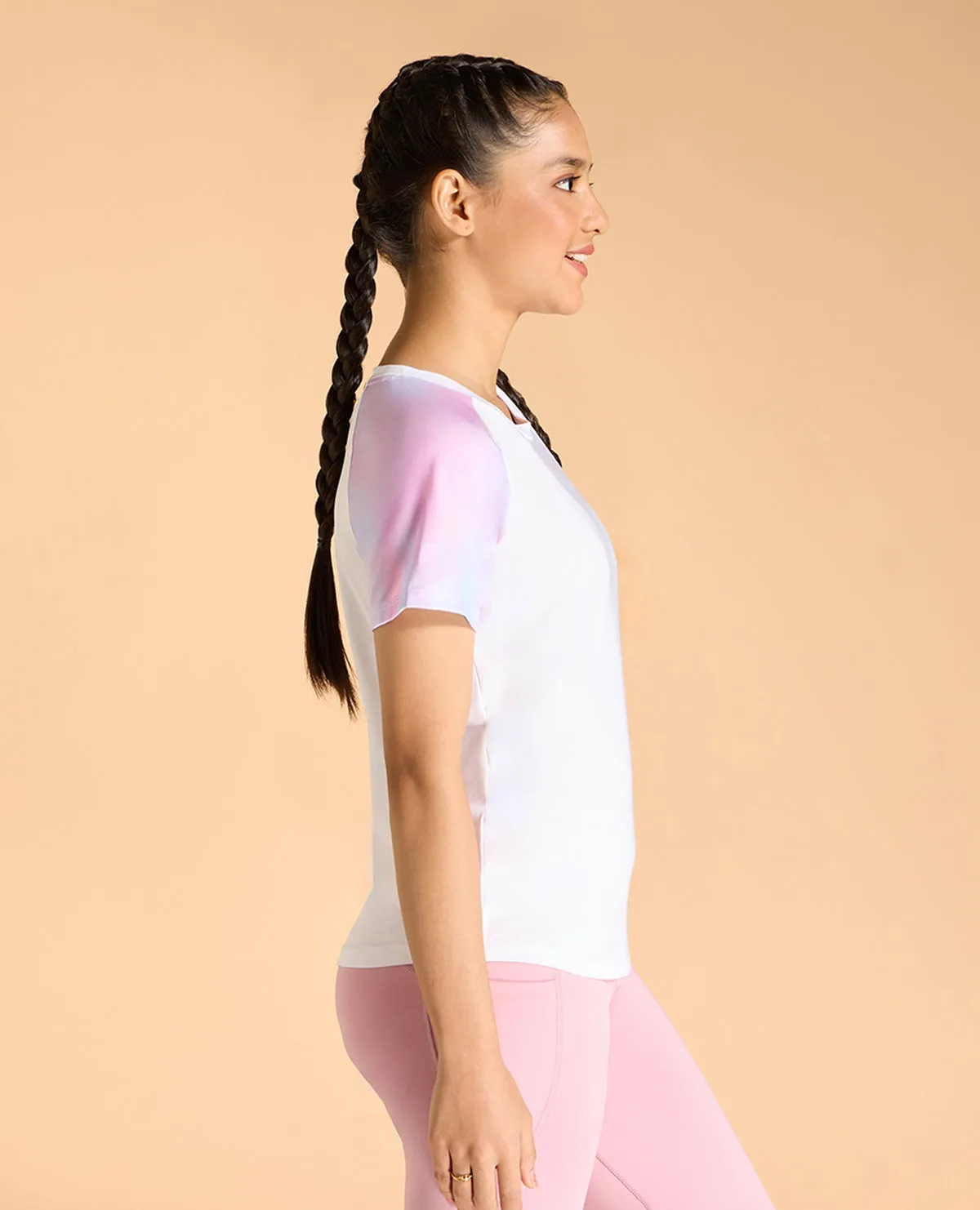Basic Layering Regular Colourblock Tshirt For Girls