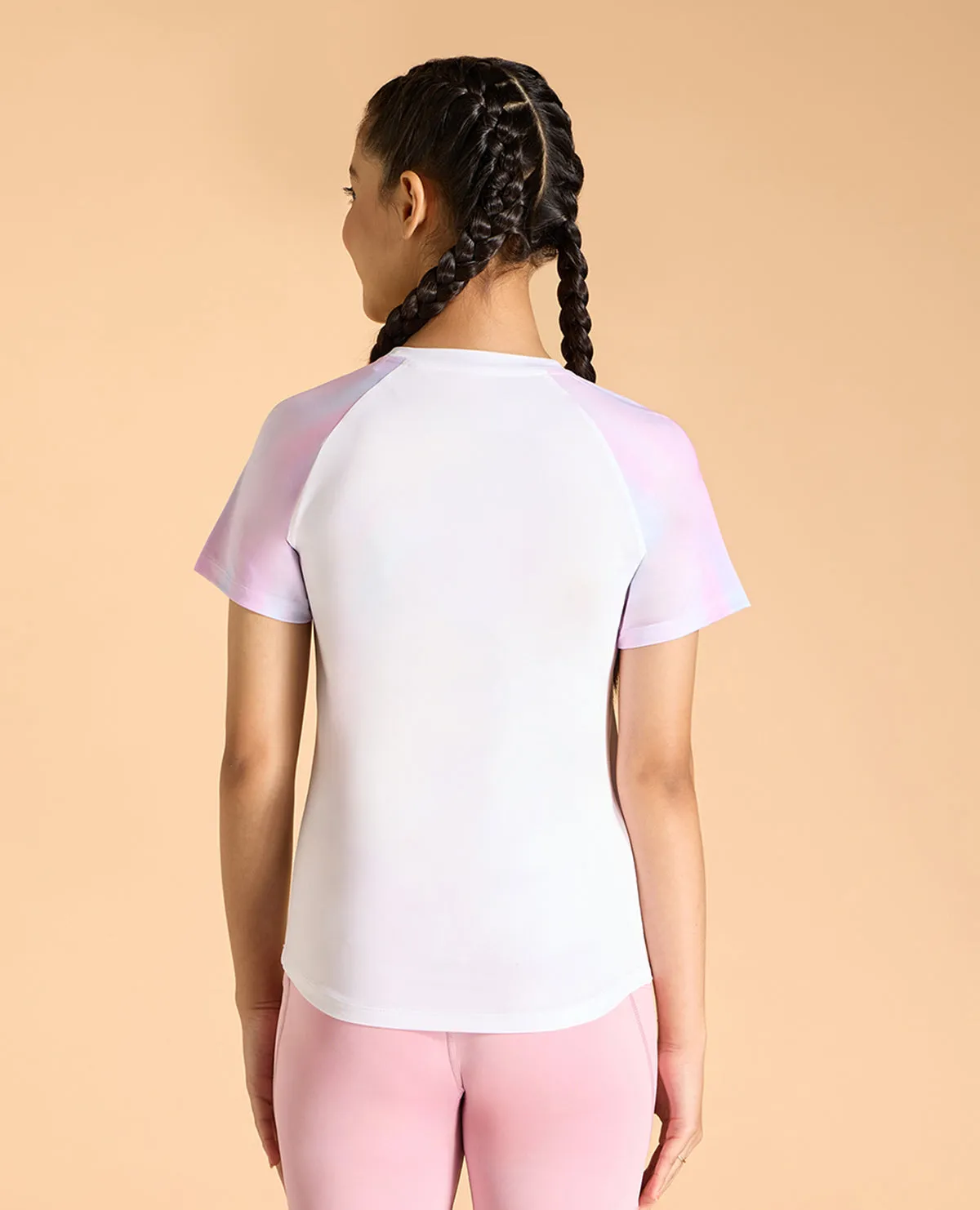 Easy-to-Match Regular Colourblock Tshirt For Girls
