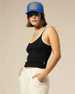 Ringer Organic A-Tank - Black / Off White Minimal Smooth