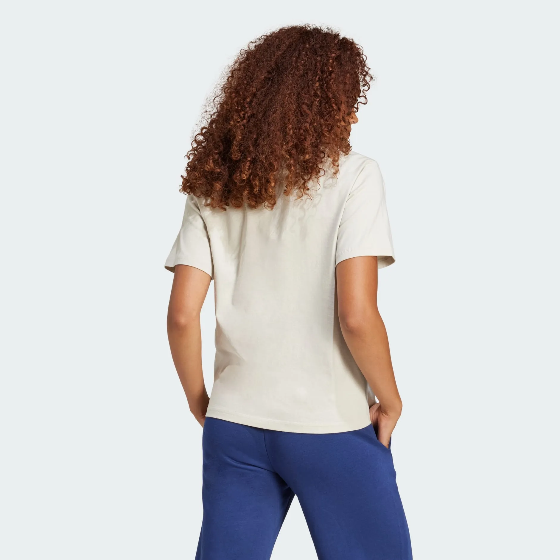 OekoTexCertified Adidas Womens Small Logo Beige Tee