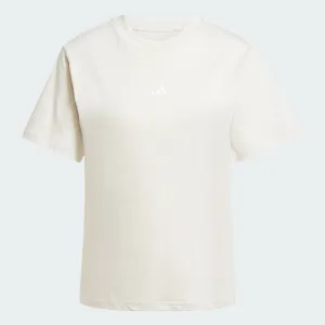 Classic Design Adidas Womens Small Logo Beige Tee